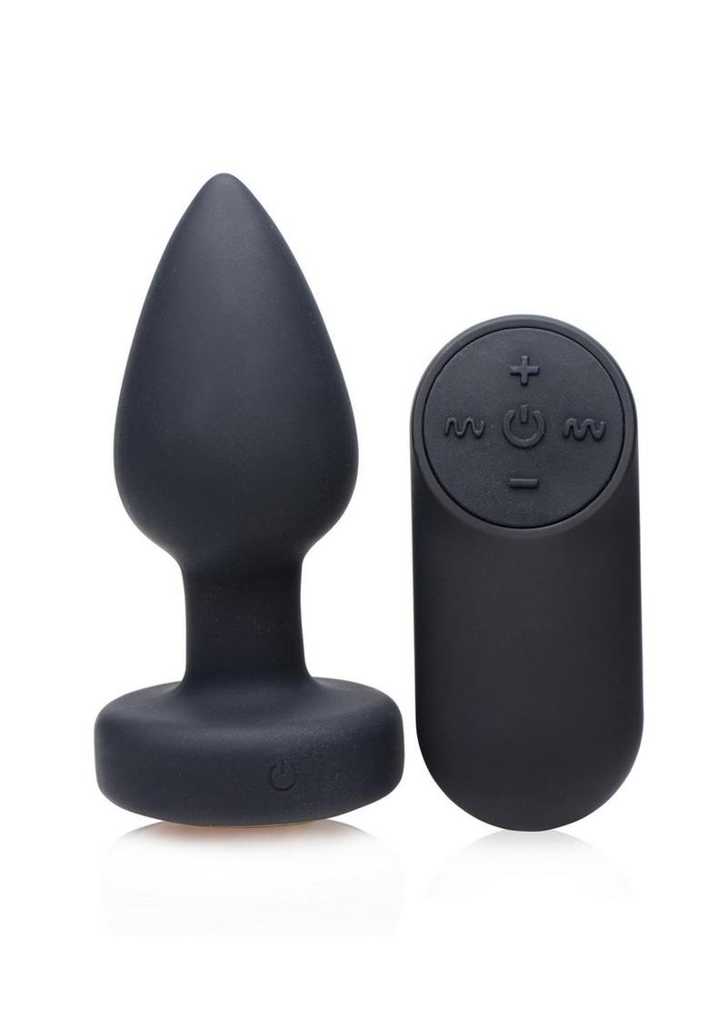 Silicone Vibrating LED Anal Plug-Large