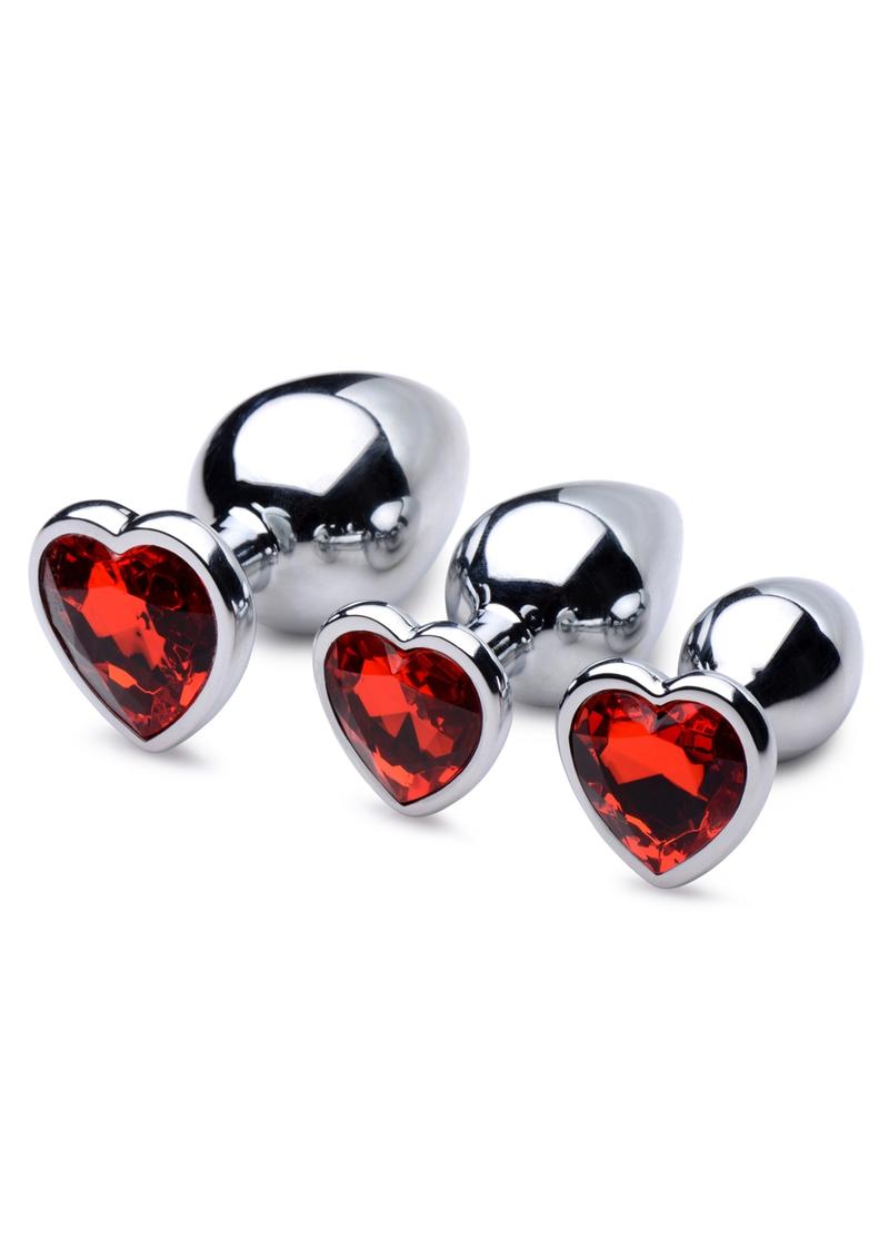 Red Heart Anal Plug Set