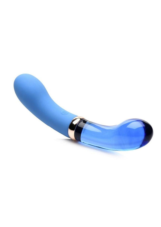 Dual End G-Spot Rechargeable Glass/Silicone Vibrator