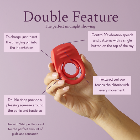 Double Feature-10 Function Double Pleasure Ring