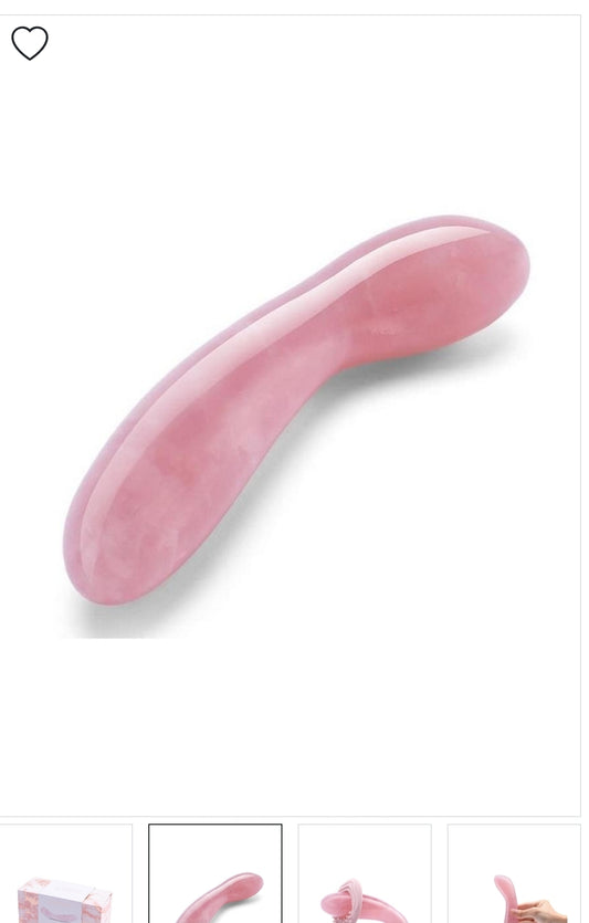 Rose Quartz Crystal G-Spot Dildo